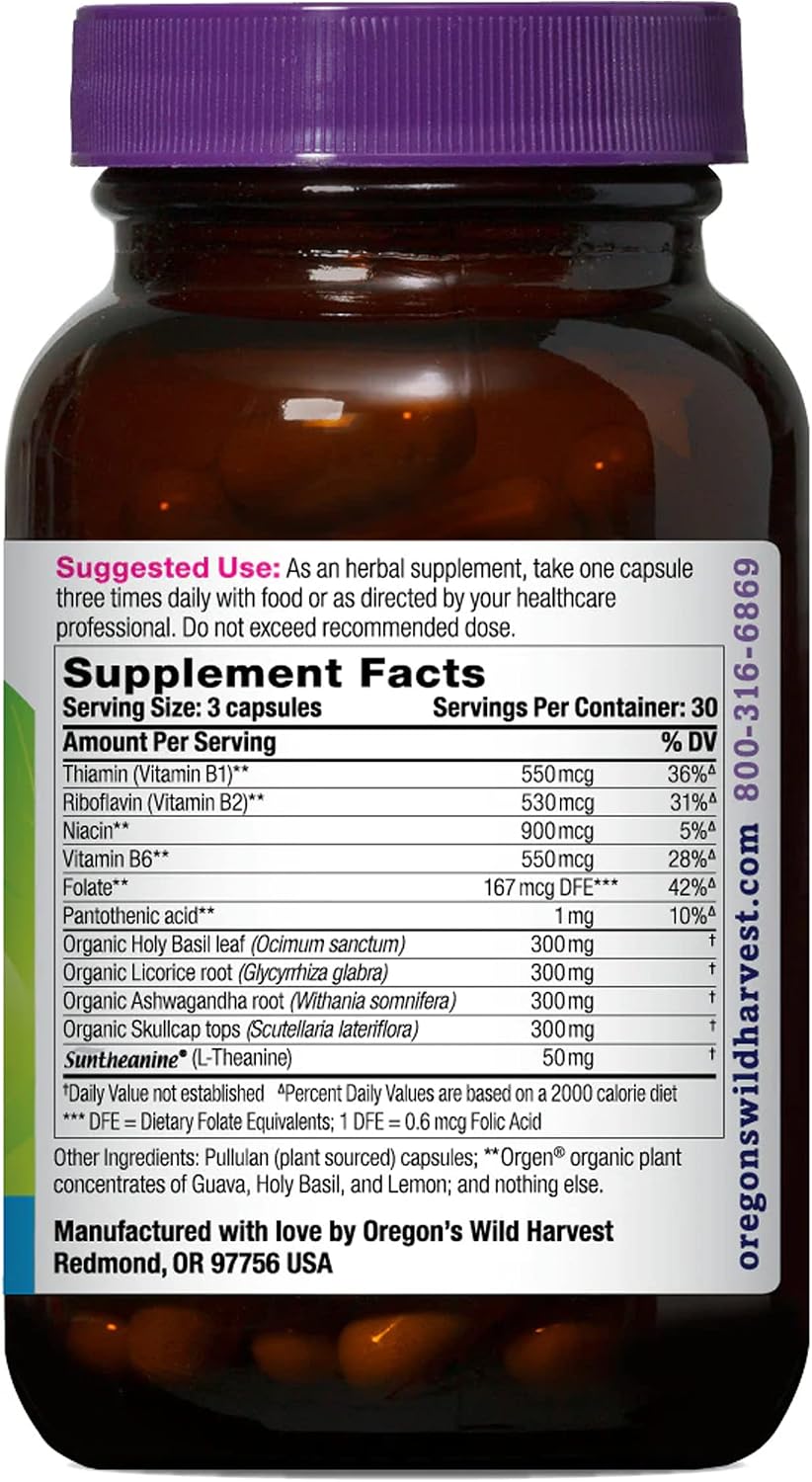 Stress Guard L-Theanine Supplement with Adaptogens, 90 Capsules - görsel 2