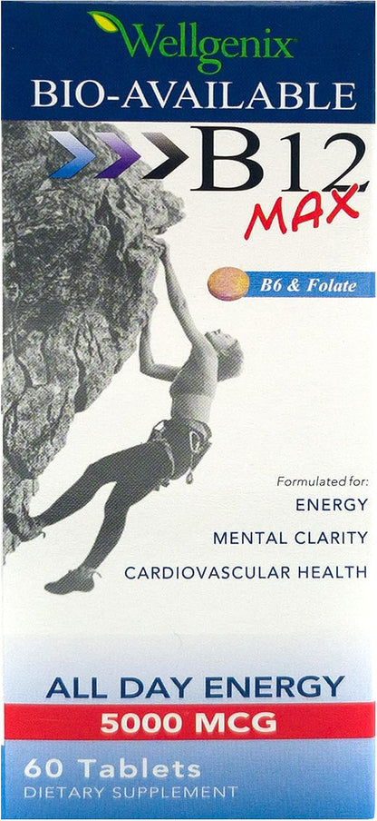 Wellgenix Bio-Available Sublingual B12, B6 and Folate Supplement