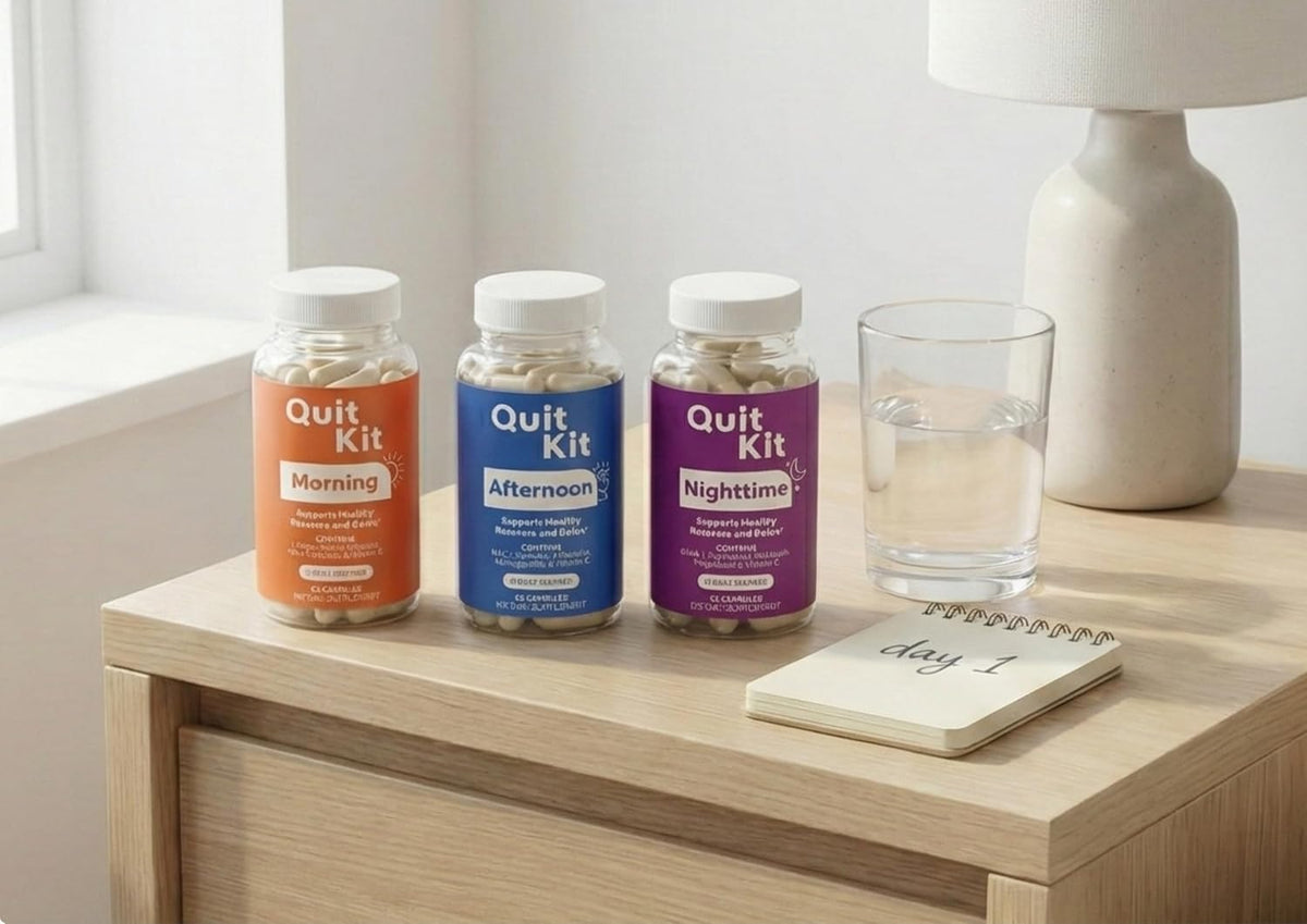 Quit Kit Detox & Withdrawal Support System - 21-Day Recovery Supplement with Magnesium Glycinate, GABA & L-Theanine - görsel 5
