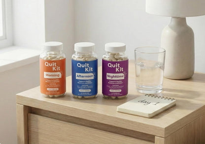 Quit Kit Detox & Withdrawal Support System - 21-Day Recovery Supplement with Magnesium Glycinate, GABA & L-Theanine