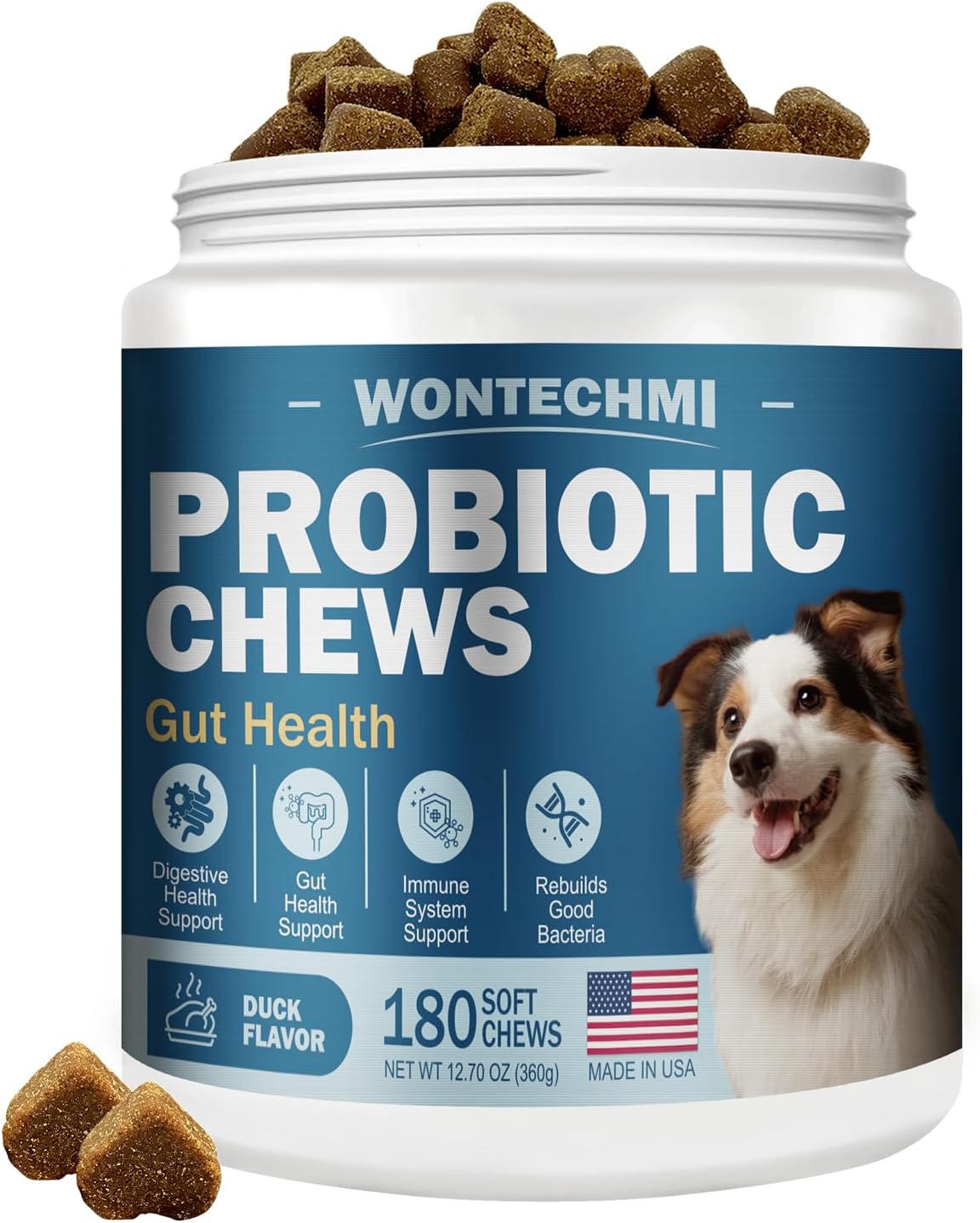 WONTECHMI Probiotics for Dogs – Chicken Flavour (120 Chews) - görsel 8