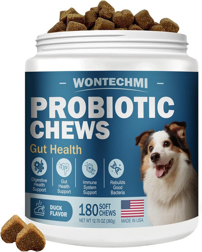 WONTECHMI Probiotics for Dogs – Chicken Flavour (120 Chews)