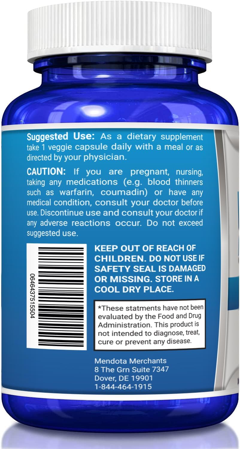YounGlo Research Vitamin K2 MK7 (MenaQ7) 100 mcg with Coconut Oil - 120 Vegan Liquid Capsules - görsel 7