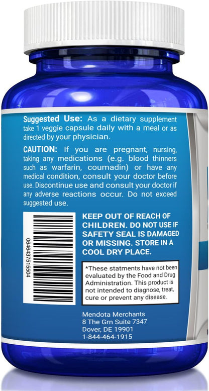 YounGlo Research Vitamin K2 MK7 (MenaQ7) 100 mcg with Coconut Oil - 120 Vegan Liquid Capsules