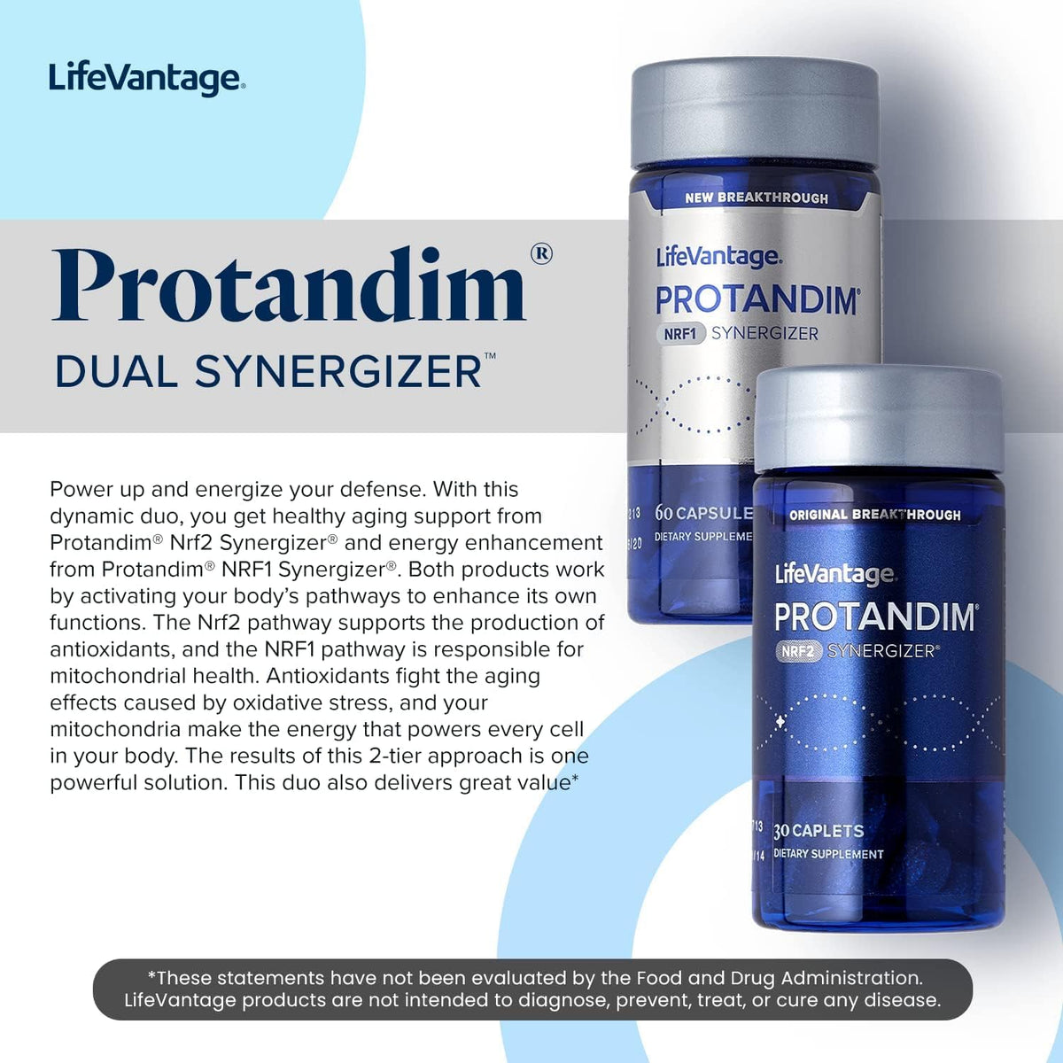 LifeVantage Protandim Dual Synergizer, NRF1 (60 Caps) + Nrf2 (30 Caps) Activators - görsel 3