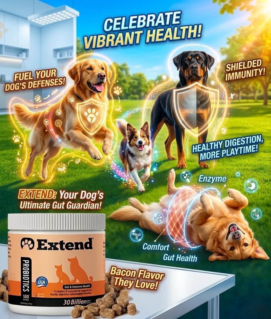 Extend Probiotics for Dogs - Digestive Health, Immune & Allergy Support - 100 Soft Chews - görsel 9