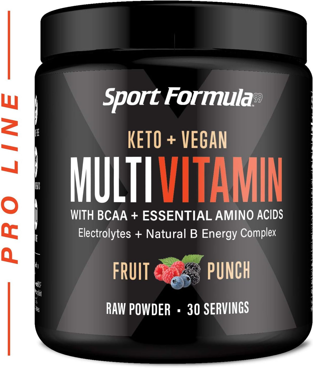 Sport Formula 99 Multivitamin Powder – Vegan BCAA Amino Acids, Electrolytes, Super B Complex, Fruit Punch - görsel 1