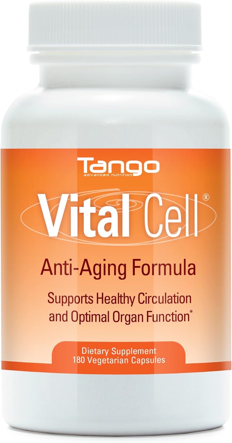 Vital Cell Natural Anti-Ageing Supplement for Men and Women, Supporting Circulation and Healthy Organ Function (180 Vegetarian Capsules) - görsel 1