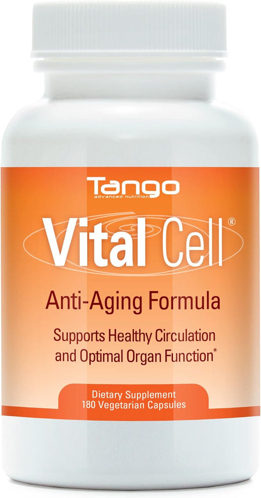 Vital Cell Natural Anti-Ageing Supplement for Men and Women, Supporting Circulation and Healthy Organ Function (180 Vegetarian Capsules)