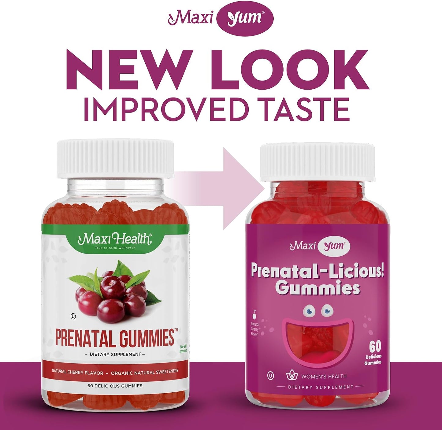 Maxi Health Women's Organic Prenatal Gummies – Kosher Cherry Flavoured with Folic Acid and Iron, 60 Count - görsel 4
