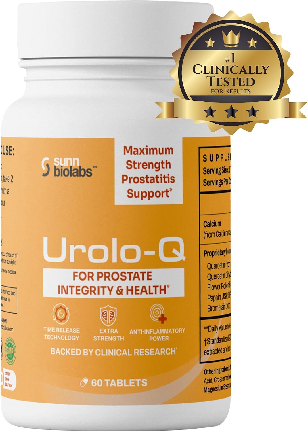 Urolo-Q Extra-Strength Prostate Support - Time-Release Formula with Pollen Extract - görsel 6