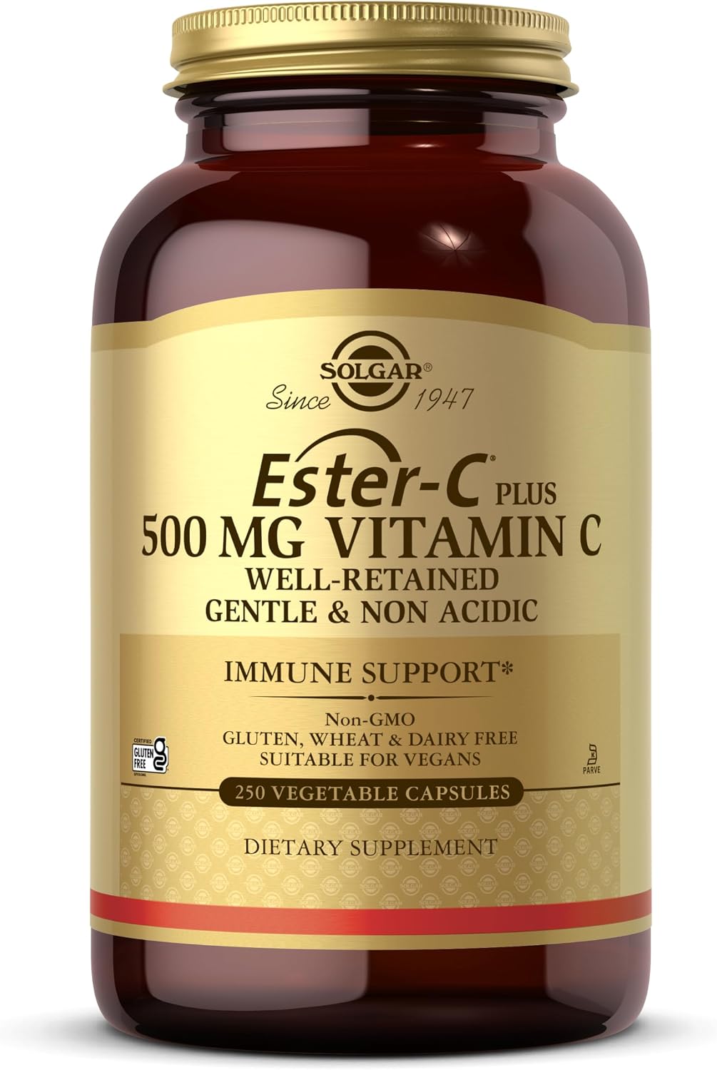 Solgar Ester-C Plus 500 mg Vitamin C (Ascorbate Complex), 250 Vegetable Capsules - görsel 1