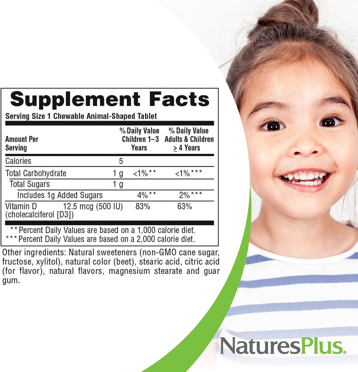 NaturesPlus Animal Parade Vitamin D3 Children’s Chewable Tablets - 90 Tablets - görsel 5