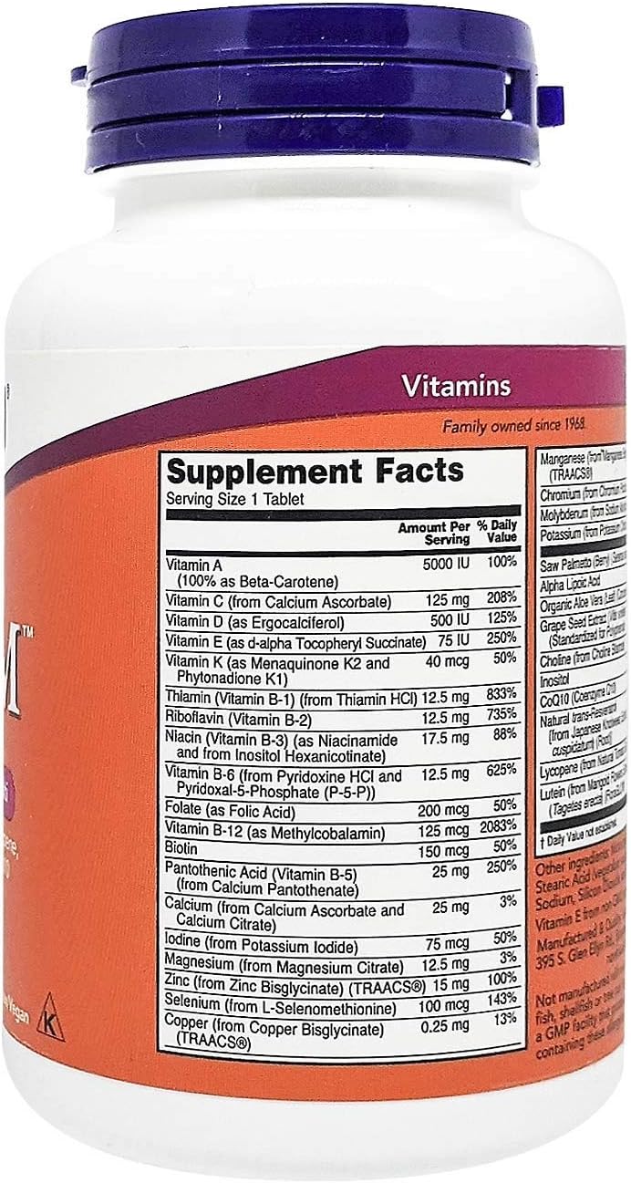 NOW Foods ADAM Male Multi 60 - Tablet - görsel 4