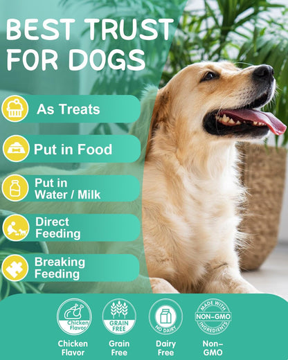 Omega-3 for Dogs - Skin and Coat Supplement with EPA & DHA - Fish Oil Chews with Salmon Oil & Vitamins - Chicken Flavour, 120 Chews