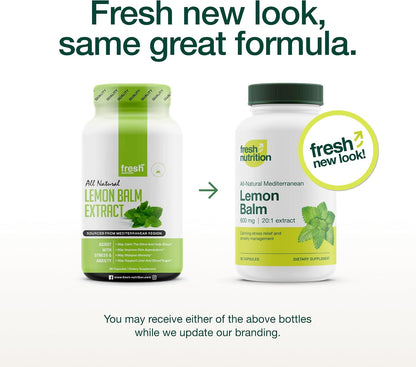 Lemon Balm Extract Capsules (600mg, 90 Capsules)