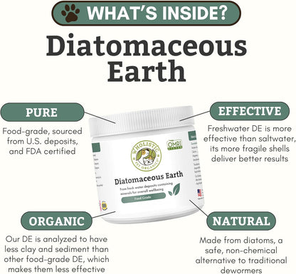 Wholistic Pet Organics Diatomaceous Earth - – External Use: Apply topically to assist with minor skin irritations – Image 4