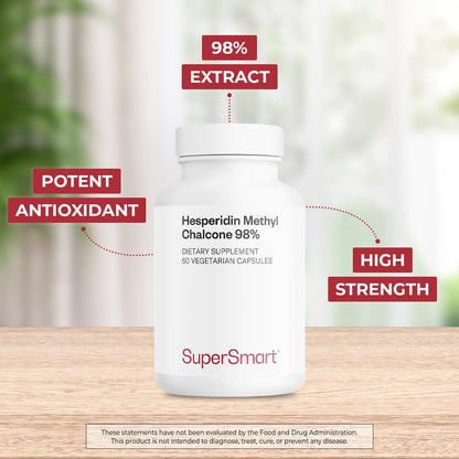 Supersmart Hesperidin Methyl Chalcone – 1000 mg daily – Blood Circulation Support – 60 Vegetarian Capsules