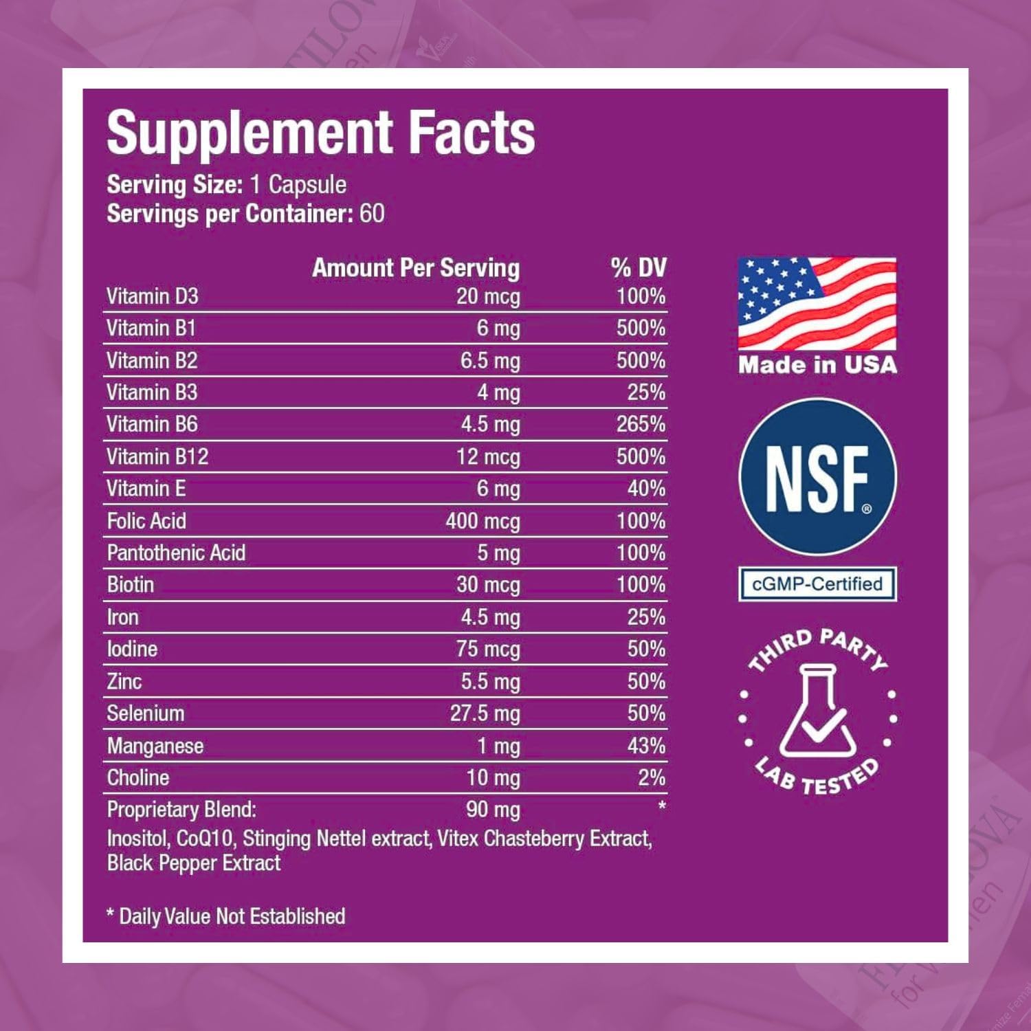 Fertilova – Women's Fertility Support Supplement | For Hormonal Balance and Menstrual Regularity | 60 Vegan Capsules (2-Month Supply) - görsel 2