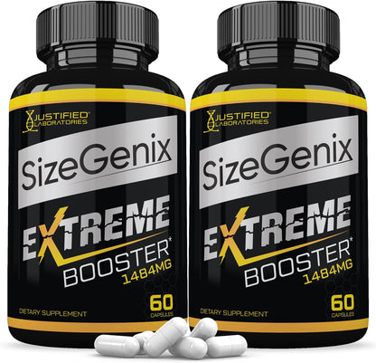 Justified Laboratories Sizegenix Men's Health Supplement (1484 mg, 120 Capsules, Twin Pack) – Image 1