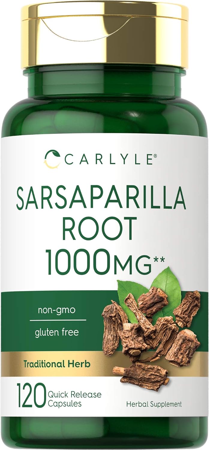 Carlyle Sarsaparilla Root Extract Supplement | 120 Capsules | Traditional Herbal Formula - görsel 1