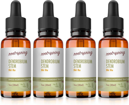 Dendrobium Stem - Shi Hu Herbal Tincture - Liquid Extract Concentrate with Dropper - Dendrobium Orchids Nobile Pod Stem Natural Herb TCM Supplement - Single Ingredient Formula 60 ml (2 x 30 ml)
