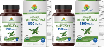 Brieofood Organic Bhringraj 1500mg, 45 Servings, 90 Vegetarian Tablets