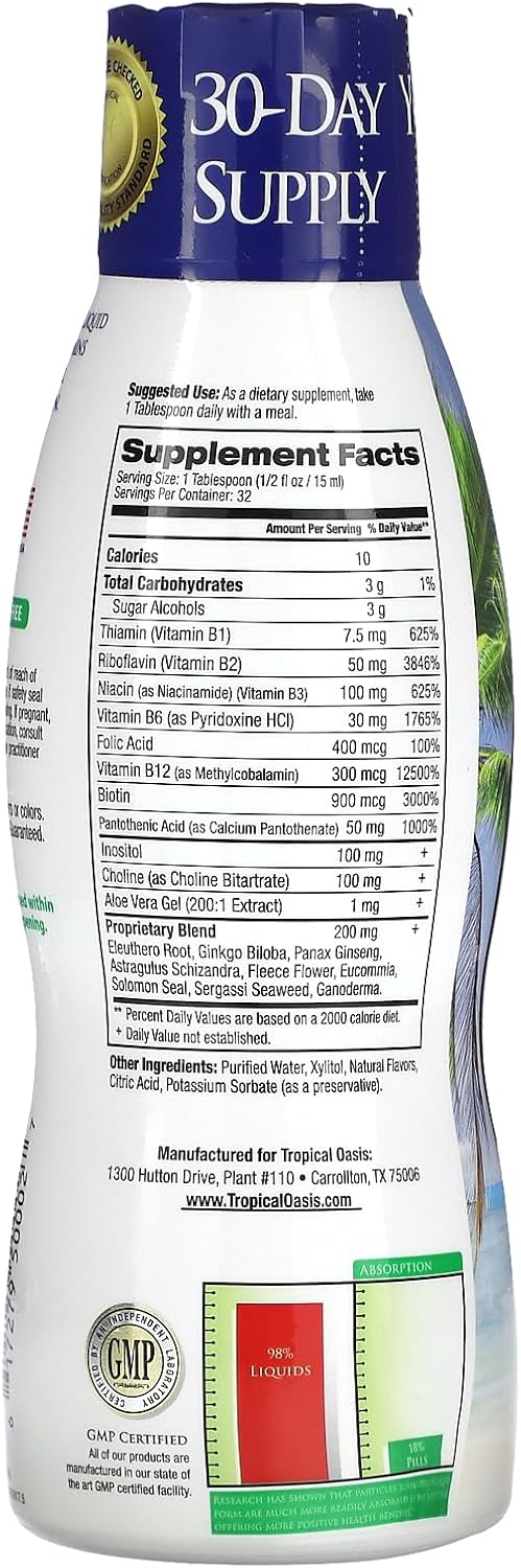 Tropical Oasis Liquid B-Complex, 473 ml - görsel 2