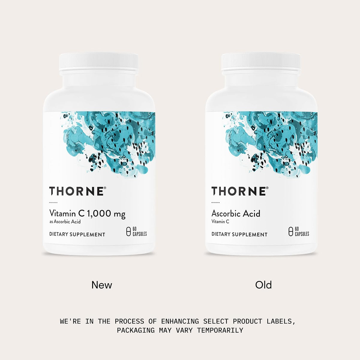 THORNE Vitamin C 1,000 mg – Immune & Collagen Support – 60 Capsules - görsel 3