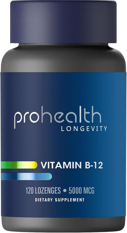 ProHealth Vitamin B12 - Methylcobalamin 5000 mcg, 120 Lozenges