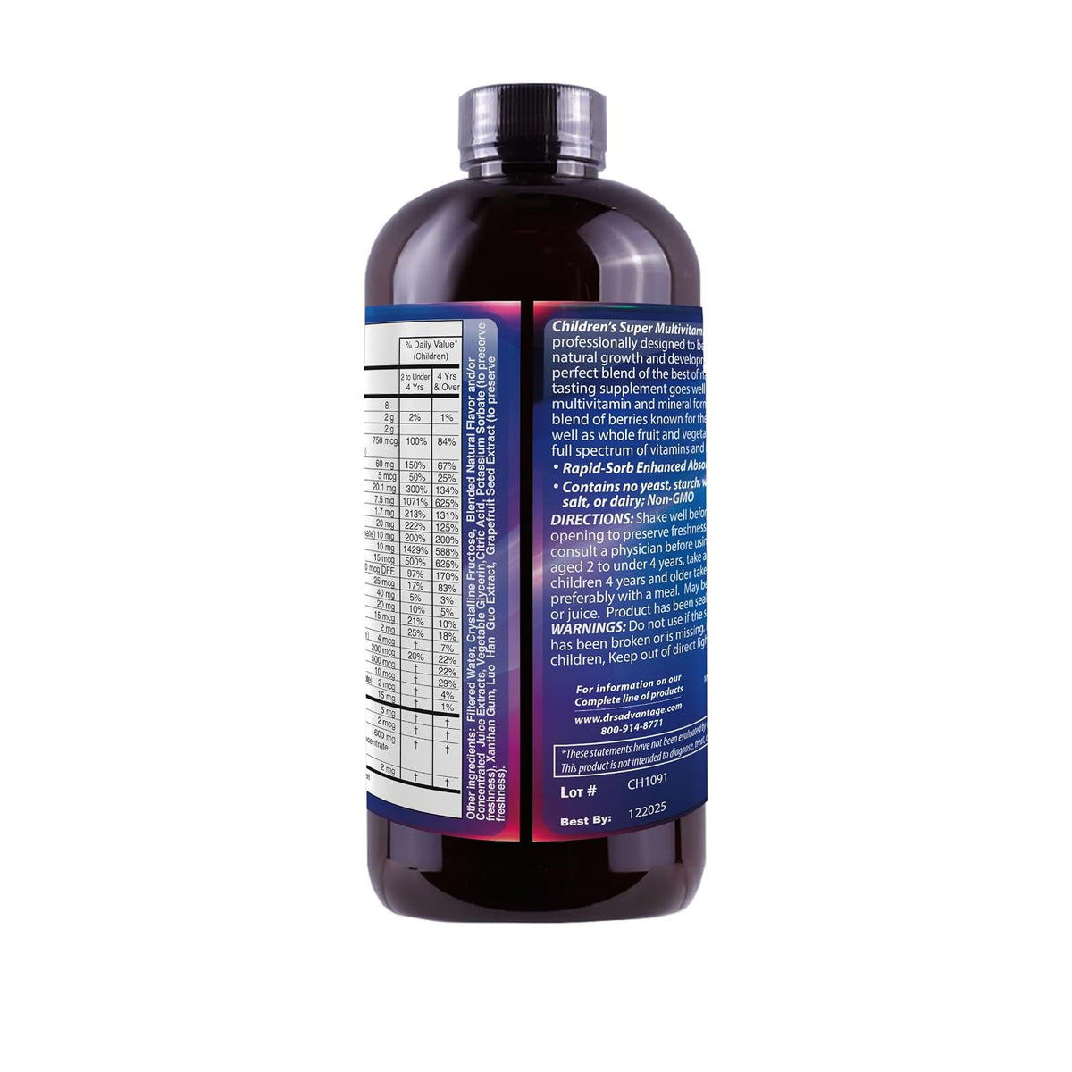 Dr's Advantage DA862 Liquid Children's Multivitamin and Minerals, 16 oz - görsel 5