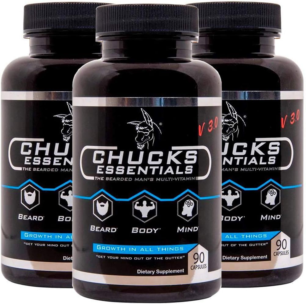 Chuck Essentials - The Bearded Man's Multivitamin for Faster Growing Beard (90 Capsules) - görsel 5