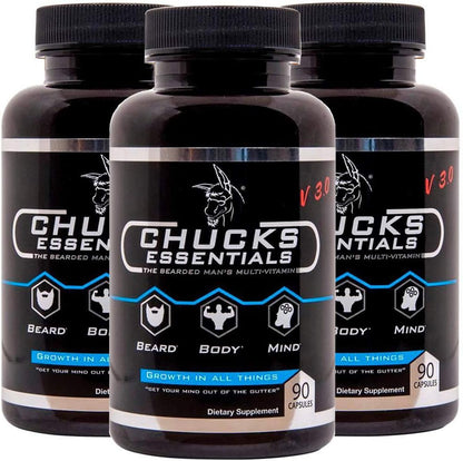 Chuck Essentials - The Bearded Man's Multivitamin for Faster Growing Beard (90 Capsules)