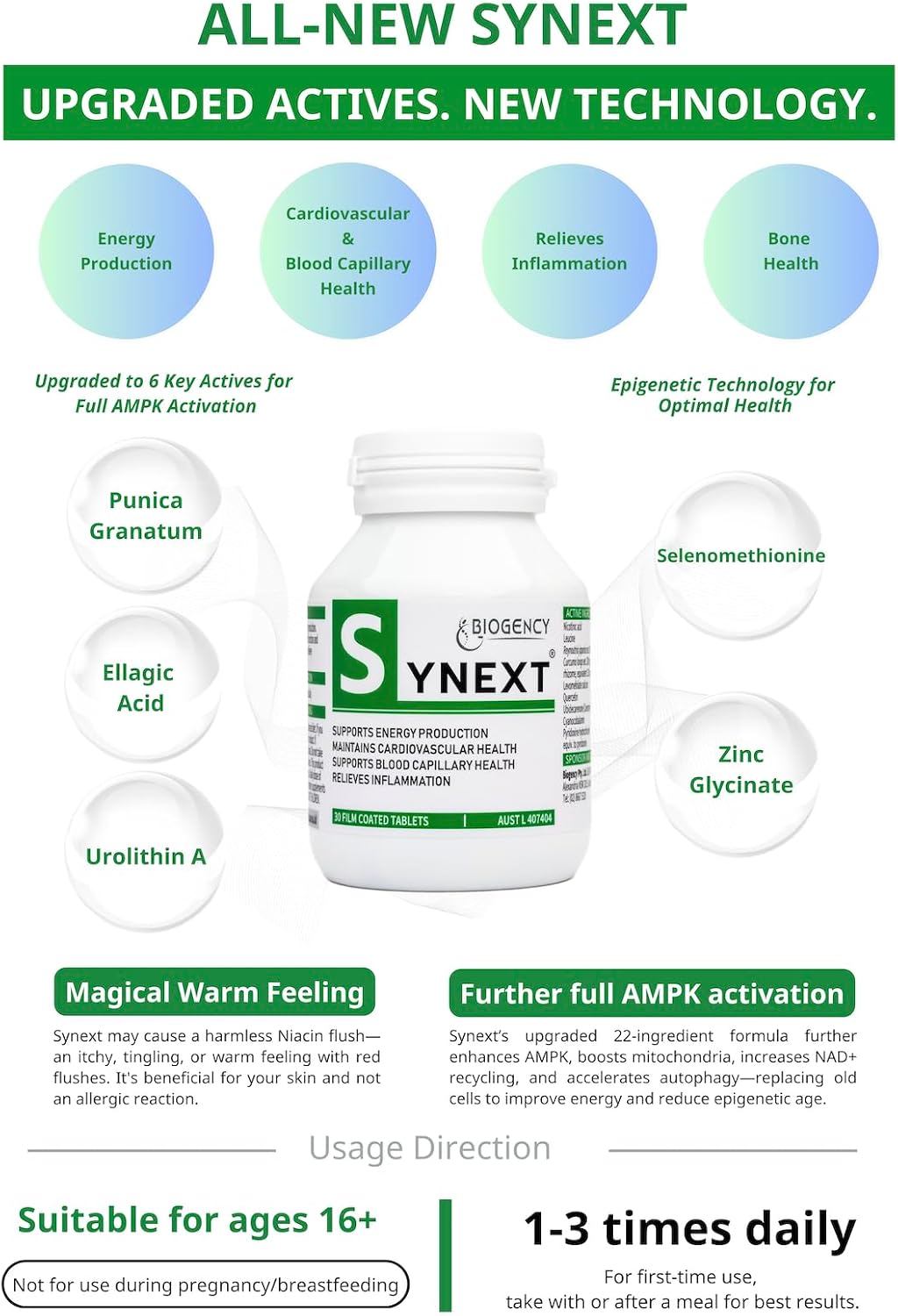 Synext NAD+ Supplement – 30 Tablets - görsel 4