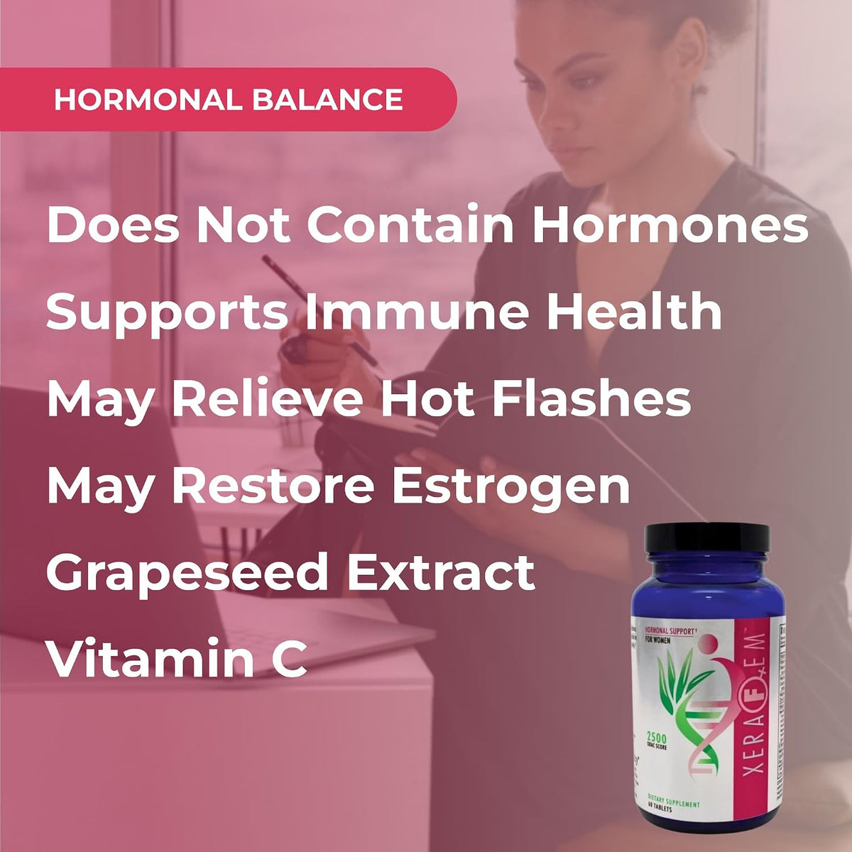 Youngevity XeraFem – Hormonal Support for Women with Vitamins, Minerals, Maca Root, and Grapeseed Extract – Supports Hormonal Balance and Immune Health – 60 Tablets - görsel 4