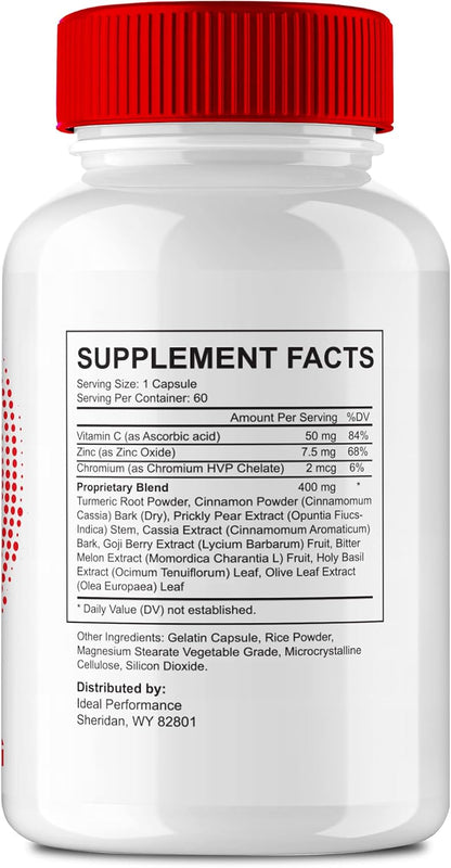 Glyco Sync Glyco Optimiser Capsules - Blood Formula Support Supplement - Premium All Natural - 3 Pack