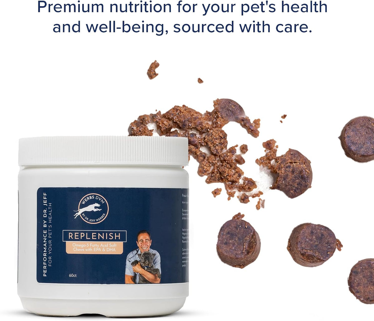 Dr. Jeff Werber Replenish Omega-3 Fatty Acid Chews for Dogs – Small/Medium, 60 Count - görsel 6