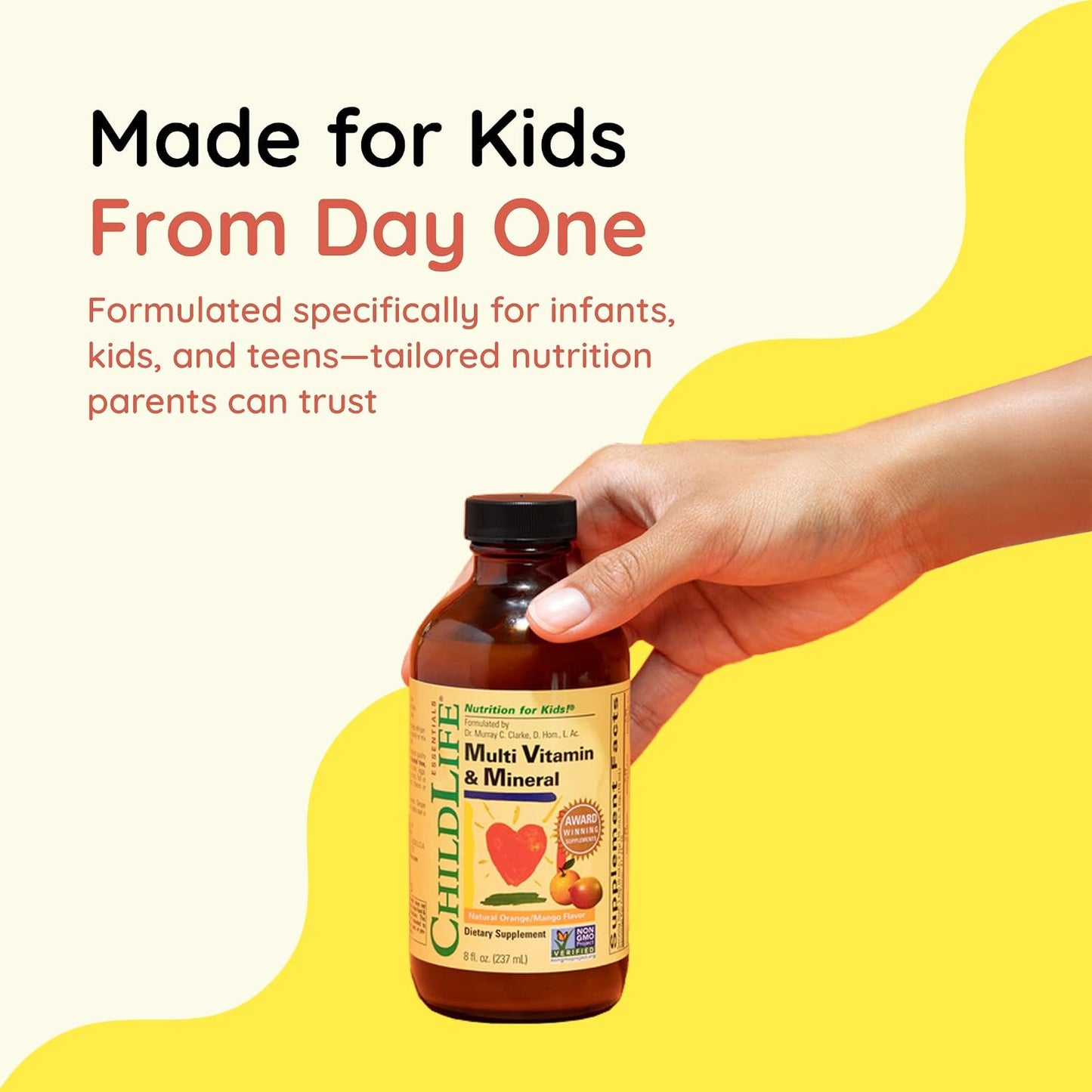 ChildLife Essentials Kids Multivitamin & Mineral - Liquid Multivitamin for Toddlers & Kids, Natural Orange & Mango Flavour, 240 ml (Pack of 3) - görsel 8