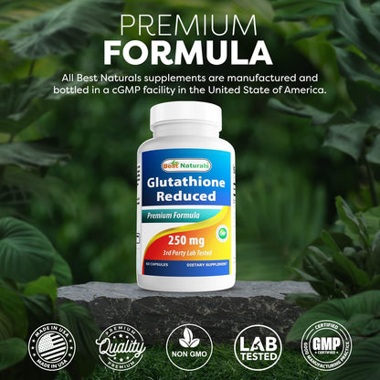 Best Naturals L-Glutathione 250 mg 60 Capsules