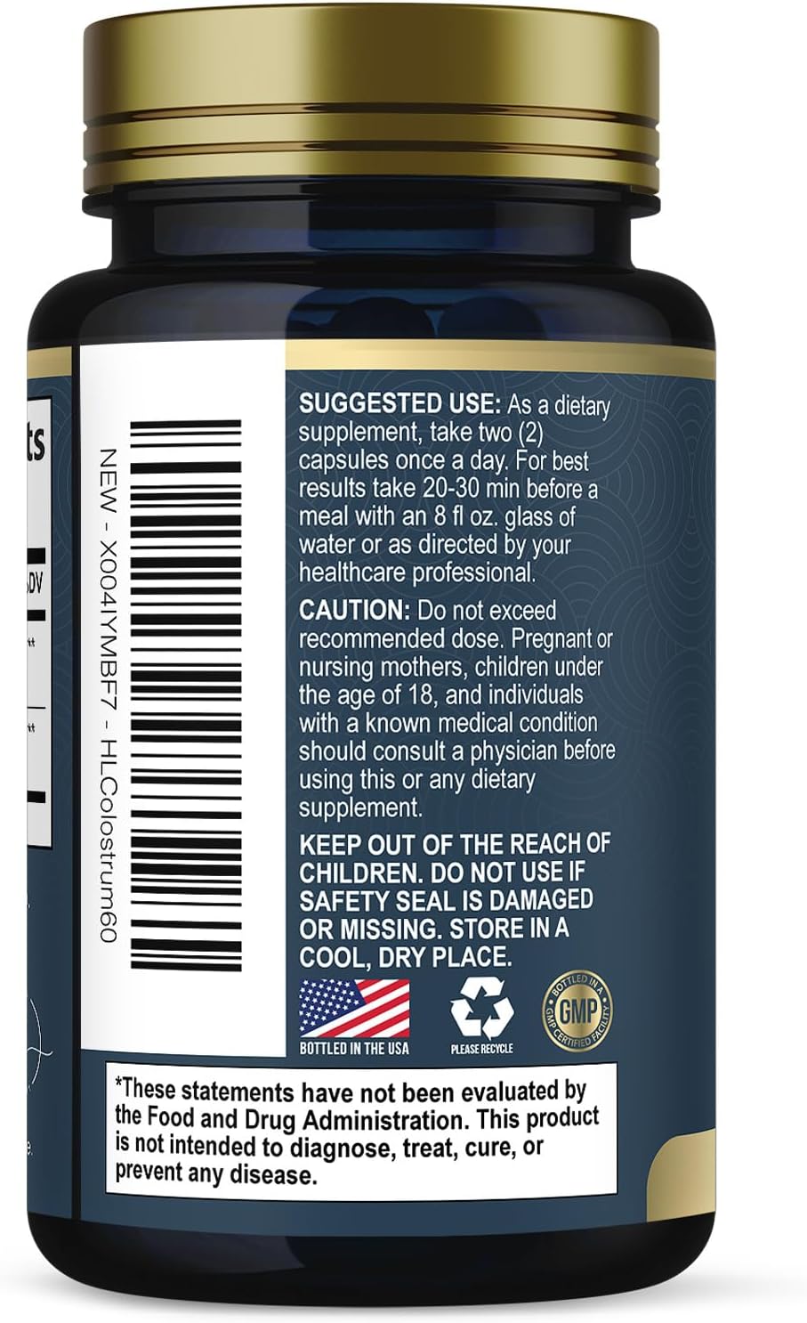Hello Lovely! Bovine Colostrum Supplement - 1000mg, 20% Immunoglobulins - 60 Capsules - görsel 8