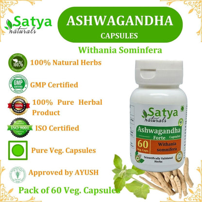 Ashwagandha Forte Capsules 500 mg – 60 Vegan Capsules (4-Pack)