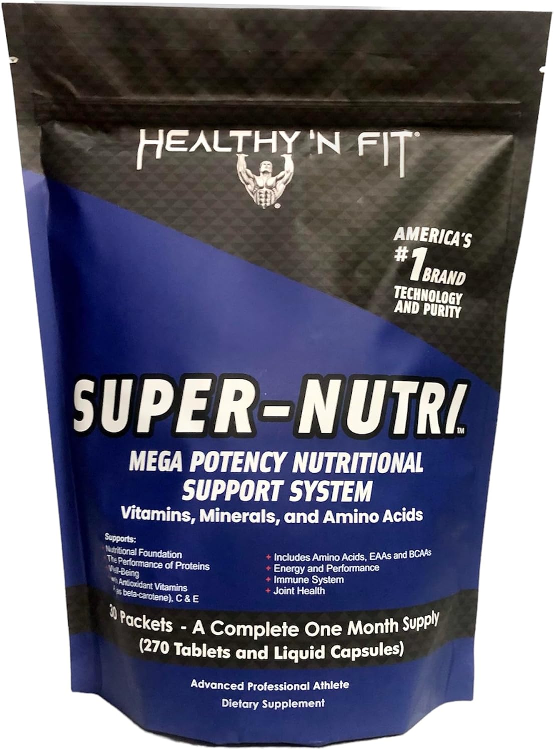 Healthy 'N Fit Super-Nutri Pack (30 Packets) – Mega Potency Multivitamin with Amino Acids & Minerals - görsel 1