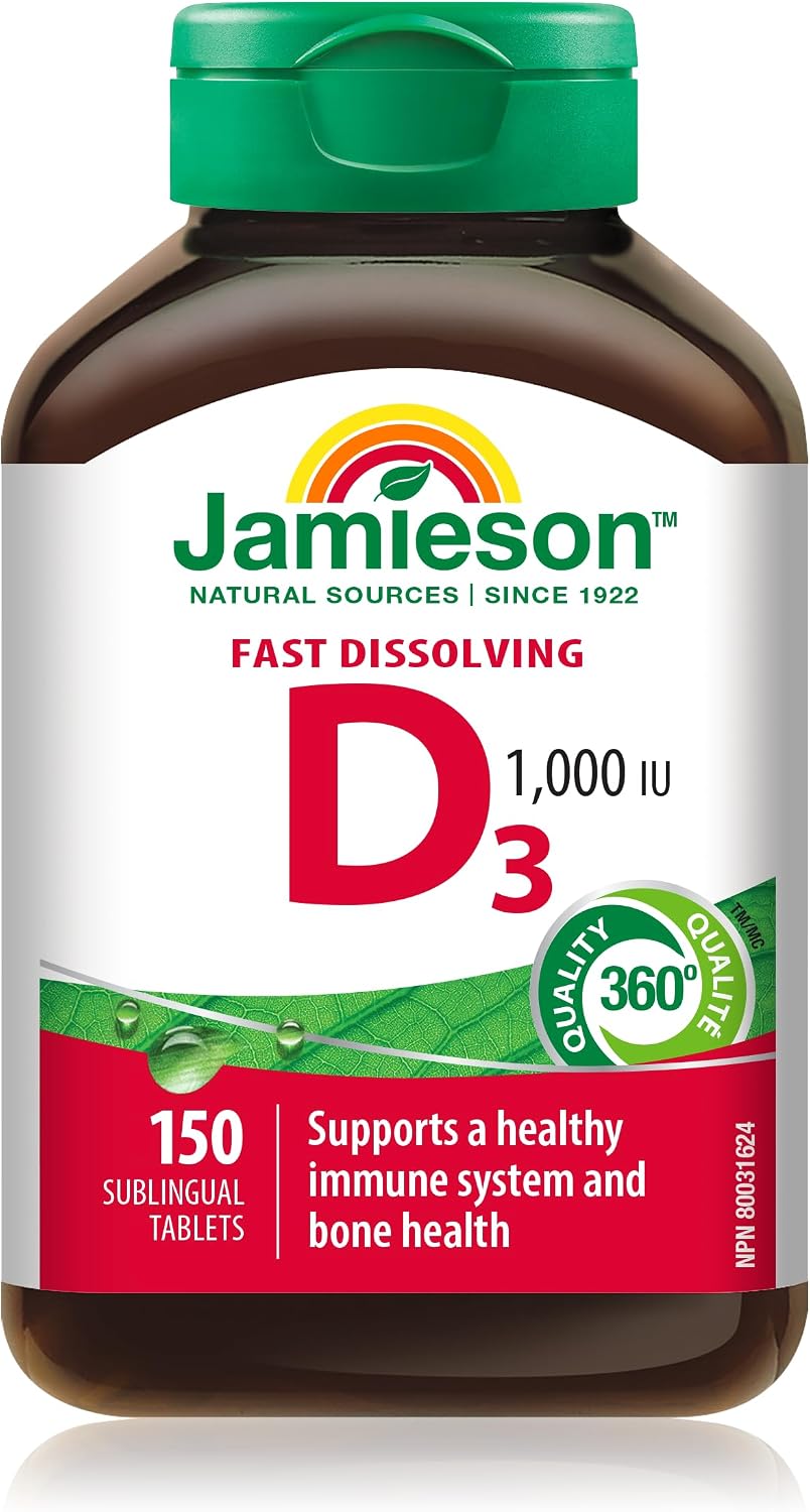 Jamieson Vitamin D3 1,000 IU, 150 Sublingual Tablets - görsel 1