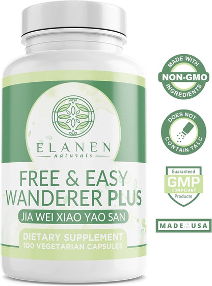Jia Wei Xiao Yao San, Free and Easy Wanderer Plus, 100 Vegetable Capsules