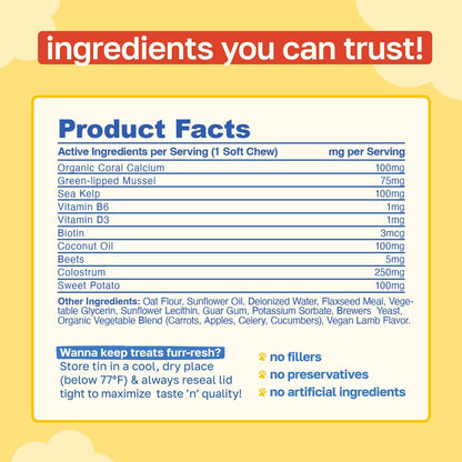 Happy Paws 10-in-1 Dog Multivitamin - Daily Nutritional and Immune Support for All Breeds (100 Soft Chews)