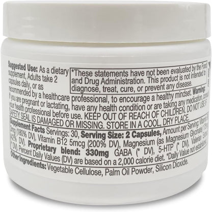 KPAX Calm Magnesium Glycinate Food Supplement - with GABA & Valerian Extract, 60 Tablets