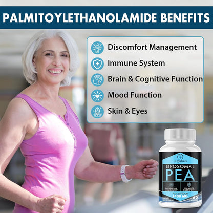 Ulmubra Liposomal Palmitoylethanolamide 1300 mg Plus Luteolin 100 mg - 60 Softgels