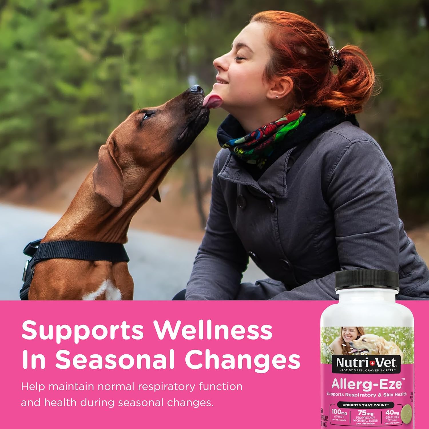 Nutri-Vet Allerg-Eze Chews for Dogs – Allergy Relief with Antioxidants & Omega-3s, 60 Chews - görsel 2