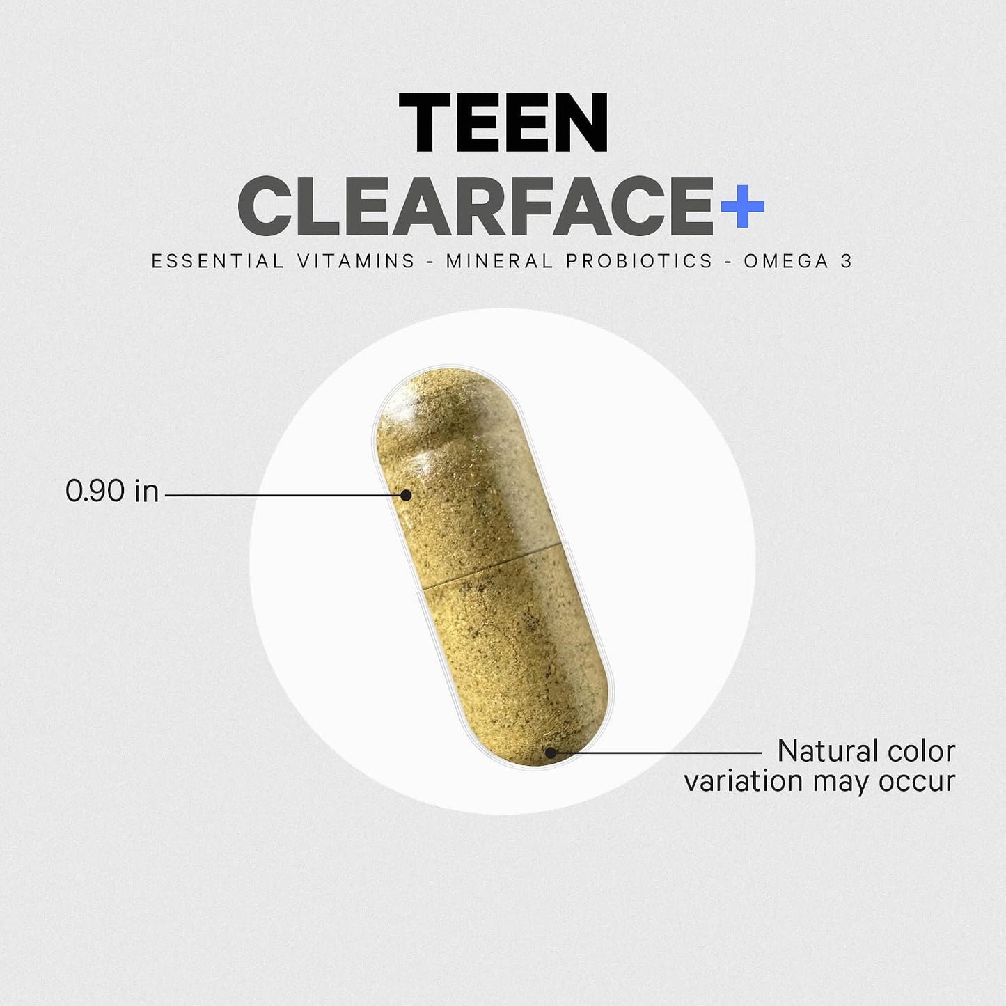 Codeage Teen Clearface - Skin Support for Adolescents with Vitamins, Probiotics & Omega-3s (60 Capsules) - görsel 8