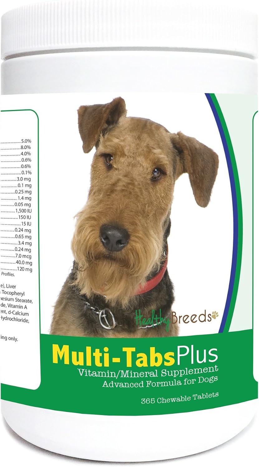 Healthy Breeds Airedale Terrier Multi-Tabs Plus Chewable Tablets 365 Count - görsel 1
